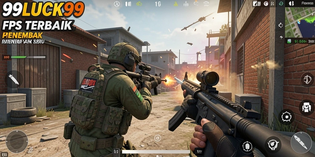 Screenshot gameplay 99LUCK99 menunjukkan aksi menembak yang seru.