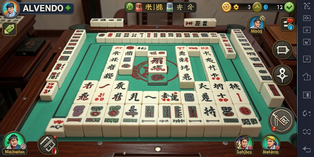 Tampilan gameplay Mahjong yang menantang dan menyenangkan di ALVENDO.
