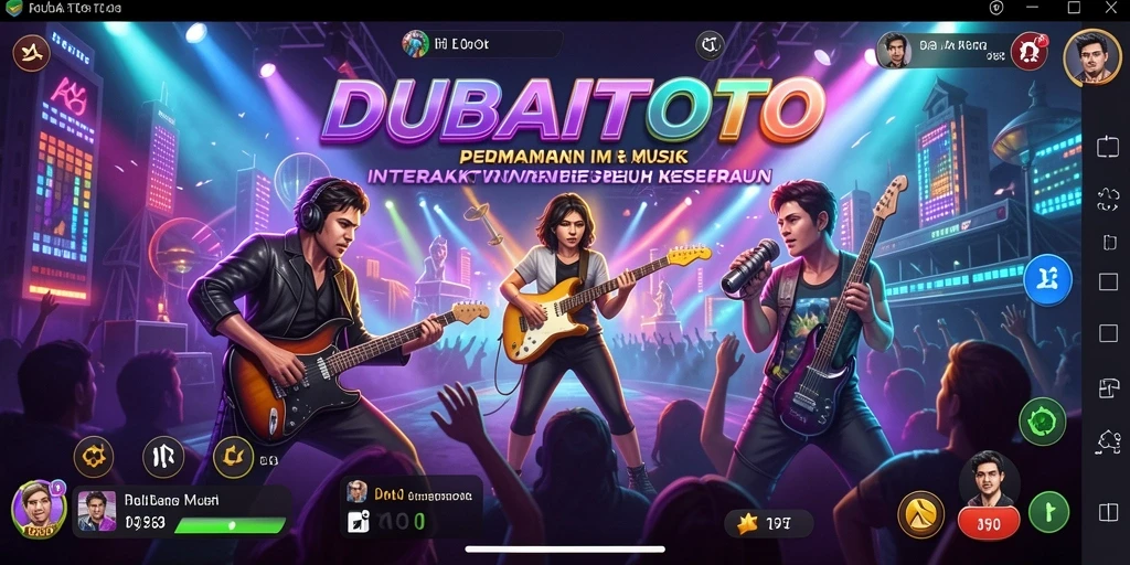 Tangkapan layar gameplay DUBAITOTO dengan tantangan musik yang seru.