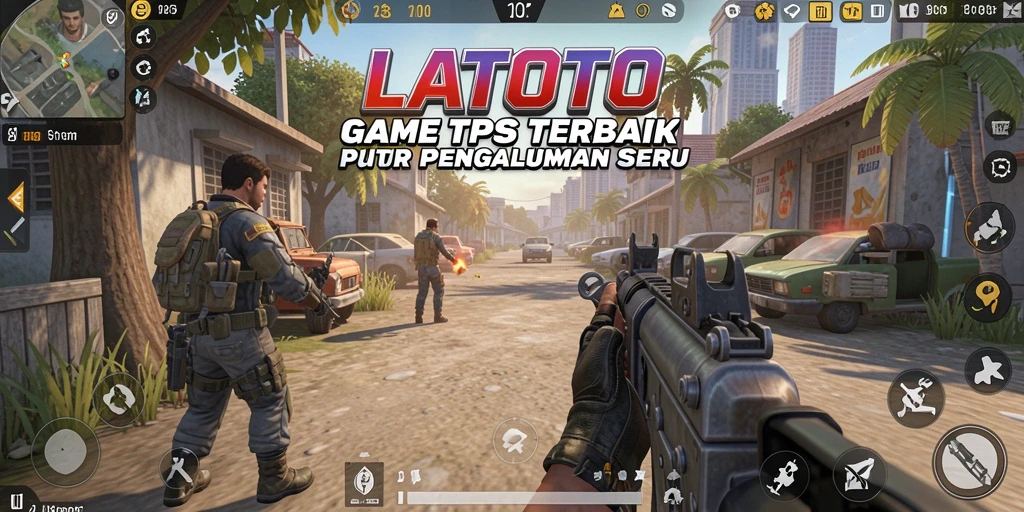 Screenshot LATOTO menampilkan aksi seru dalam permainan TPS.