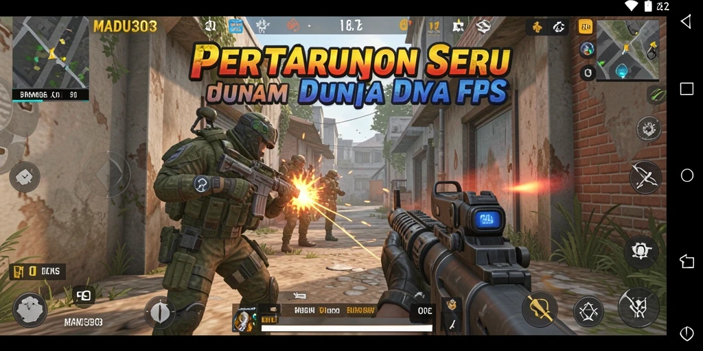 Tangkapan layar demonstrasi pertarungan intens di dalam MADU303.