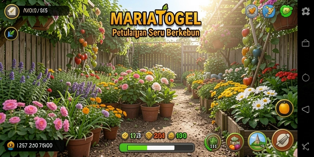 Tampilan gameplay MARIATOGEL yang menarik dan adiktif dalam bertani.