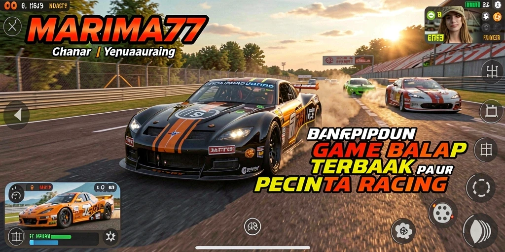 Tampilan seru dari gameplay Racing di MARIMA77.