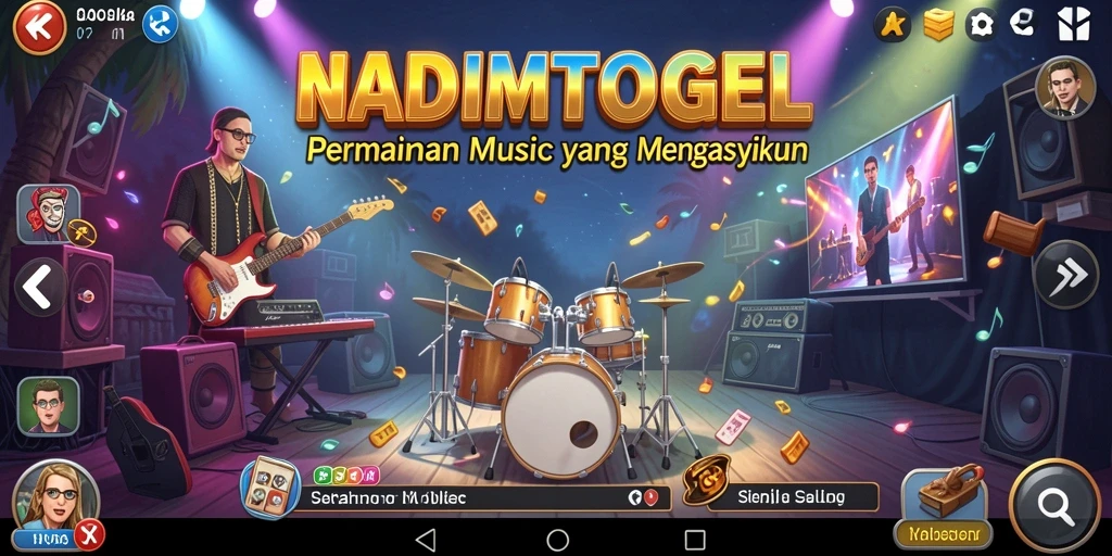 Tangkapan layar gameplay NADIMTOGEL yang menampilkan keseruan permainan musik.