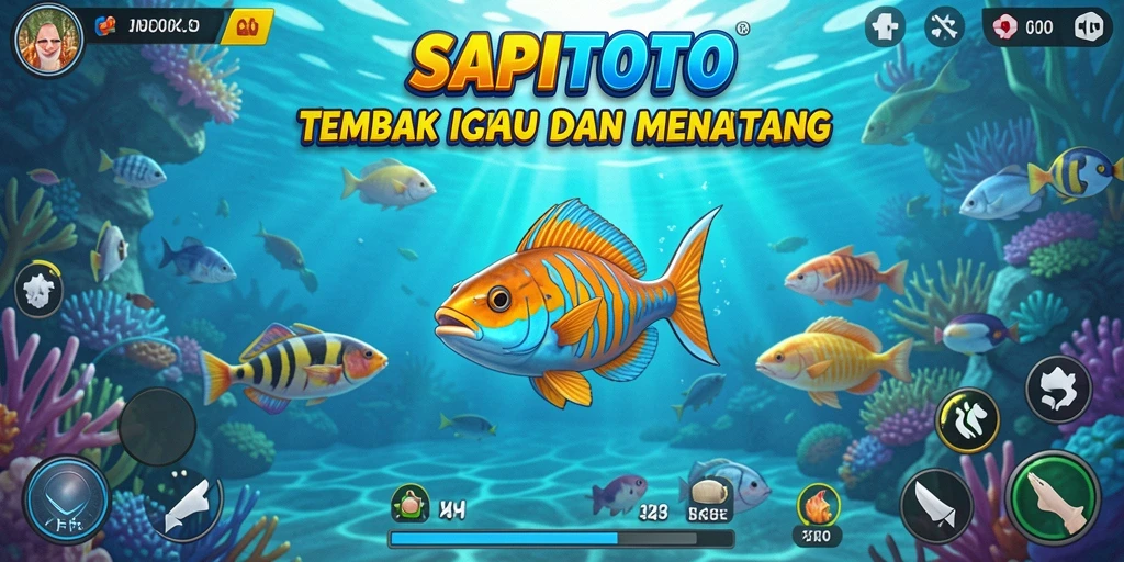 Tampilan gameplay menembak ikan yang mendebarkan di SAPITOTO.