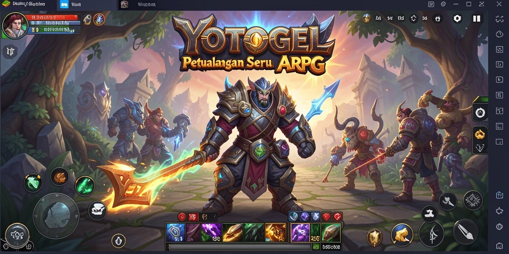 Gameplay seru YOTOGEL dengan pertarungan yang dinamis.